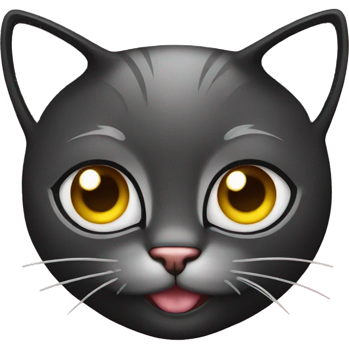 smirk cat black emoji