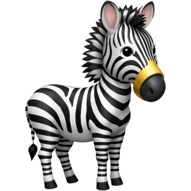 A zebra listening to music emoji