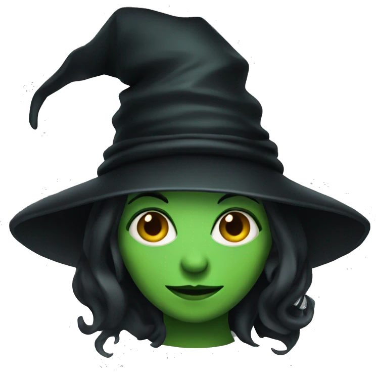 witch with green skin and black hat emoji