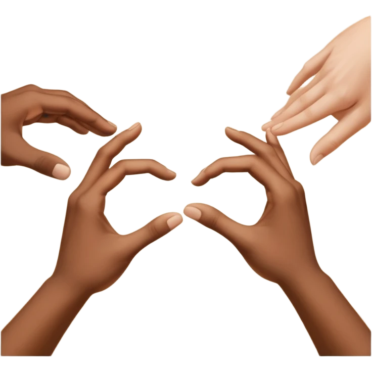 two hands beautiful reaching out to each other like in the painting of the creation of Adam emoji