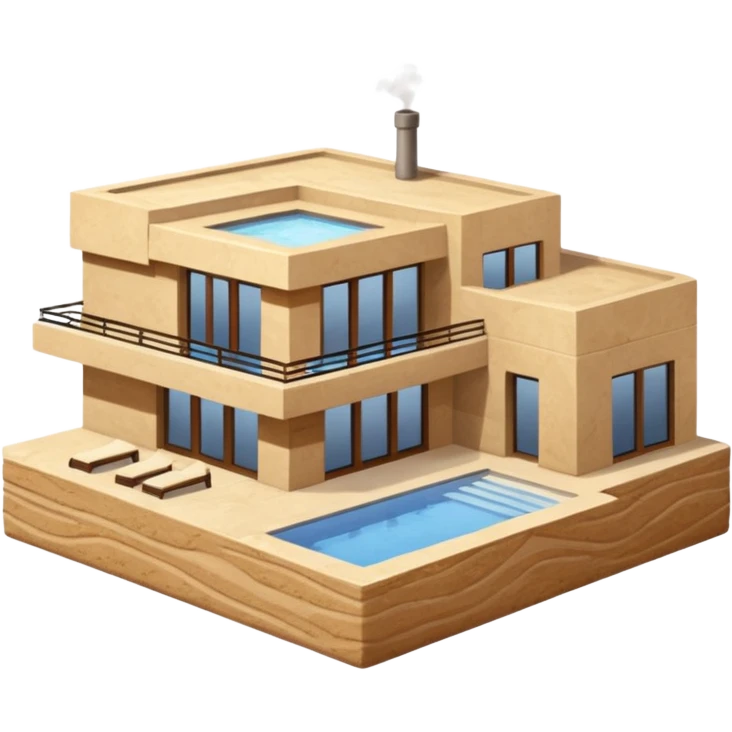 luxurious rammed earth house emoji