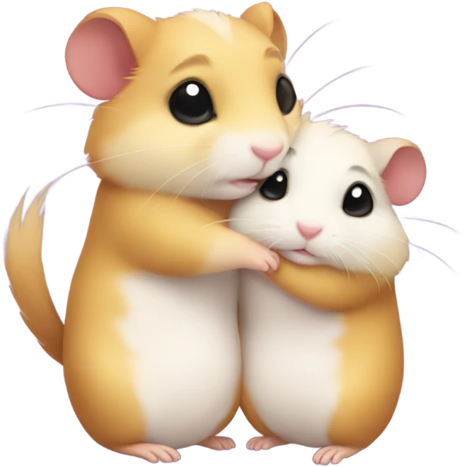cute hamsters hugging eachother emoji