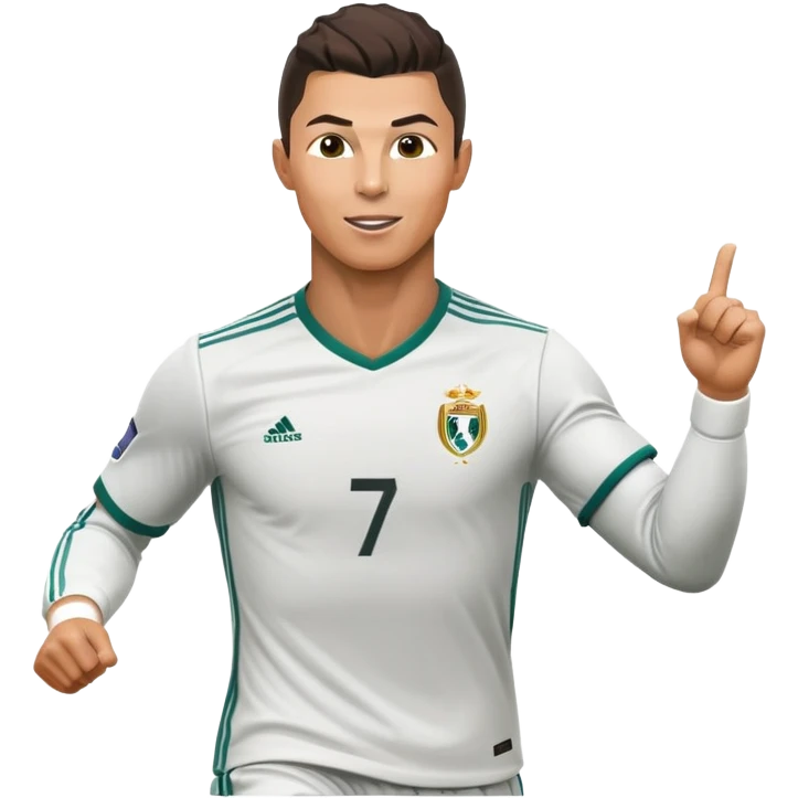 Cristiano Ronaldo soccer player celebrating a goal emoji