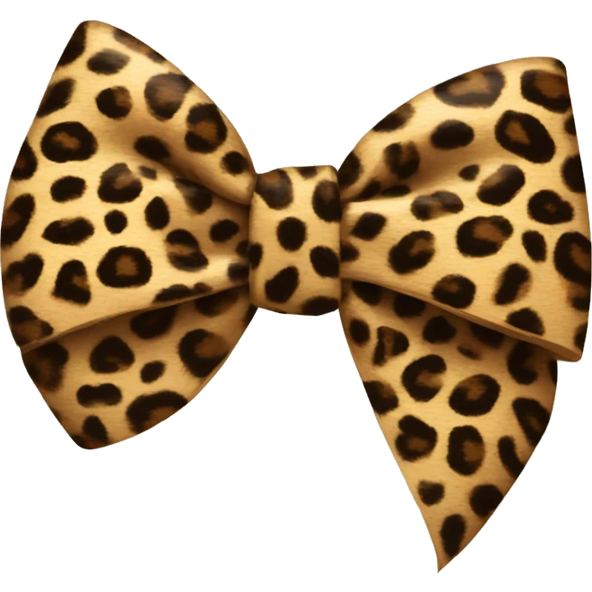 leopard print bow emoji