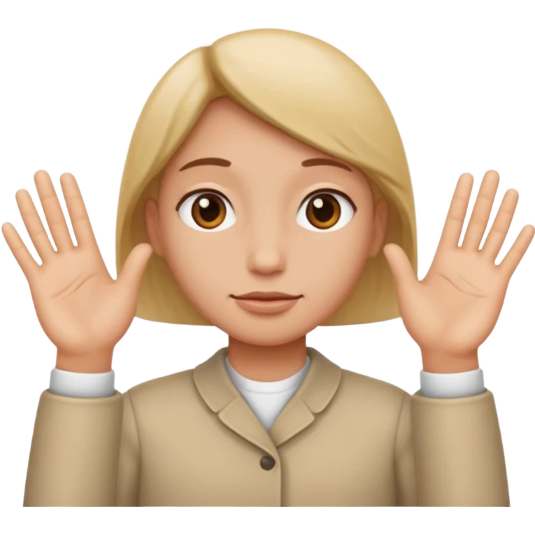 Face with hands Infrount emoji