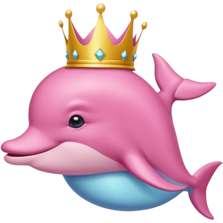 Ροζ δελφίνι γλυκουλι με στεμα  και μεταλιο emoji