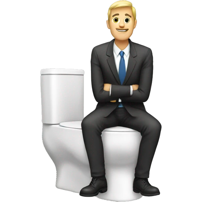 Tall man on toilet emoji