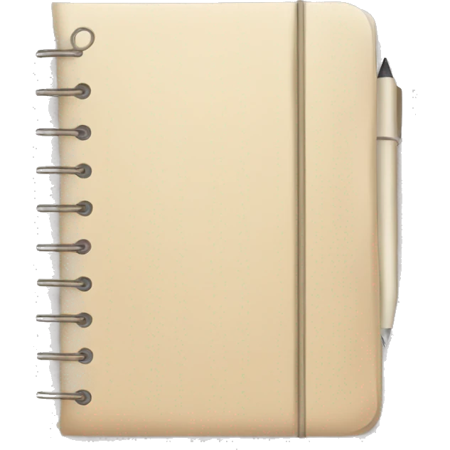 small beige notebook
 emoji