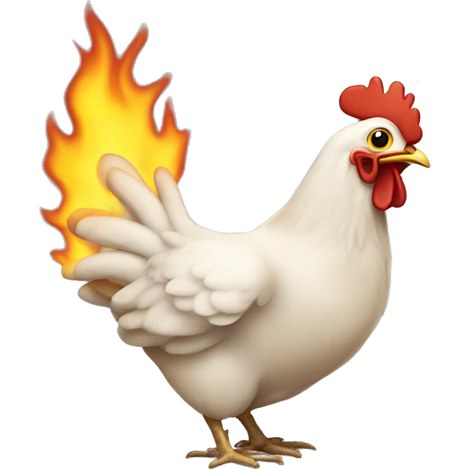Burning Chicken emoji