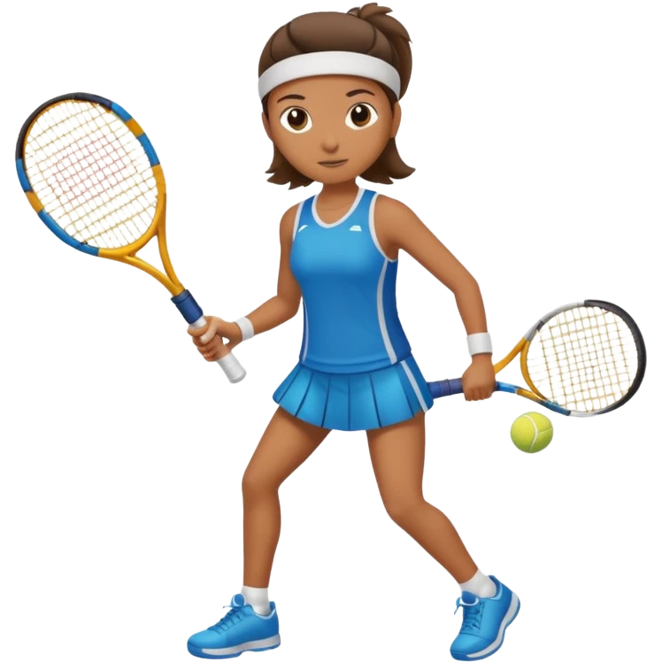 High resolution full body of a tennis player with just a one racket  emoji