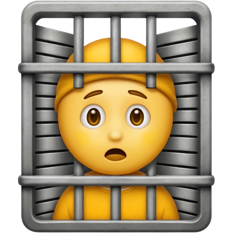 staunendes Emoji im Gefängnis emoji