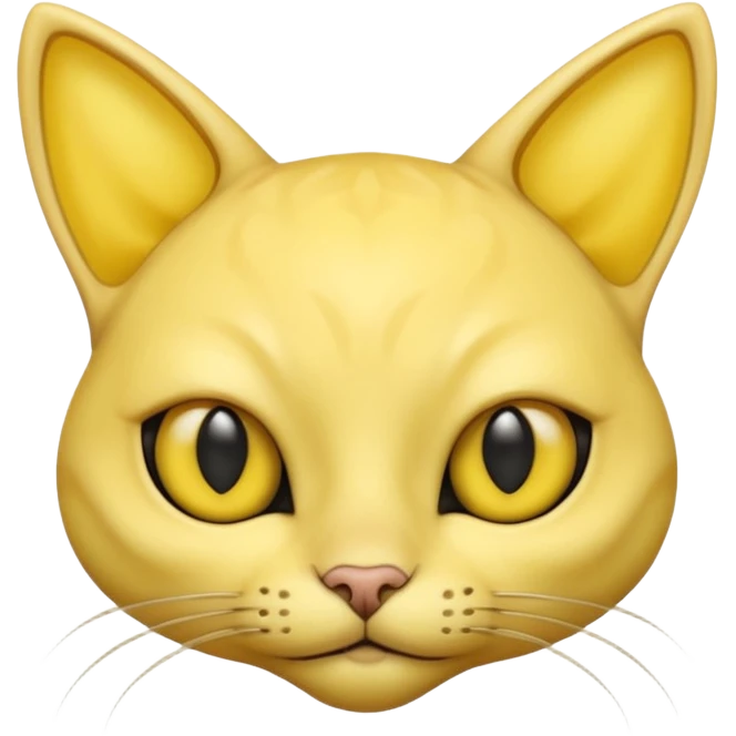 very yellow alien cat face emoji