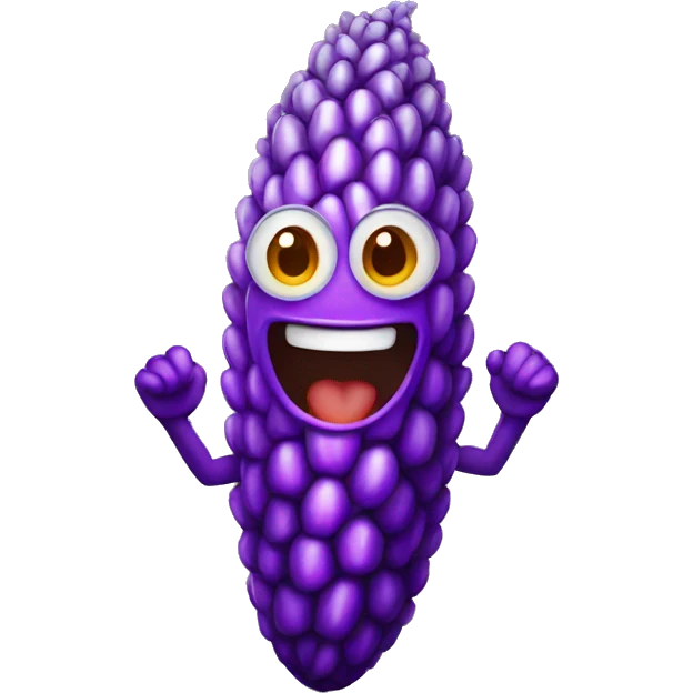 purple corn cheering emoji