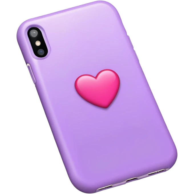 Lavender iPhone heart  emoji
