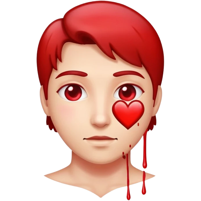 Heartstrings with blood emoji