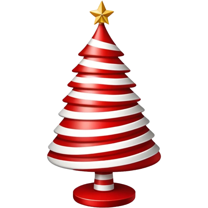 Red and white striped Christmas gree emoji