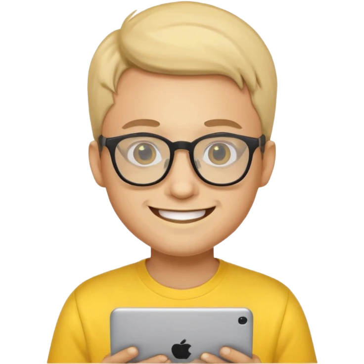 a cool programmer yellow smiley emoji