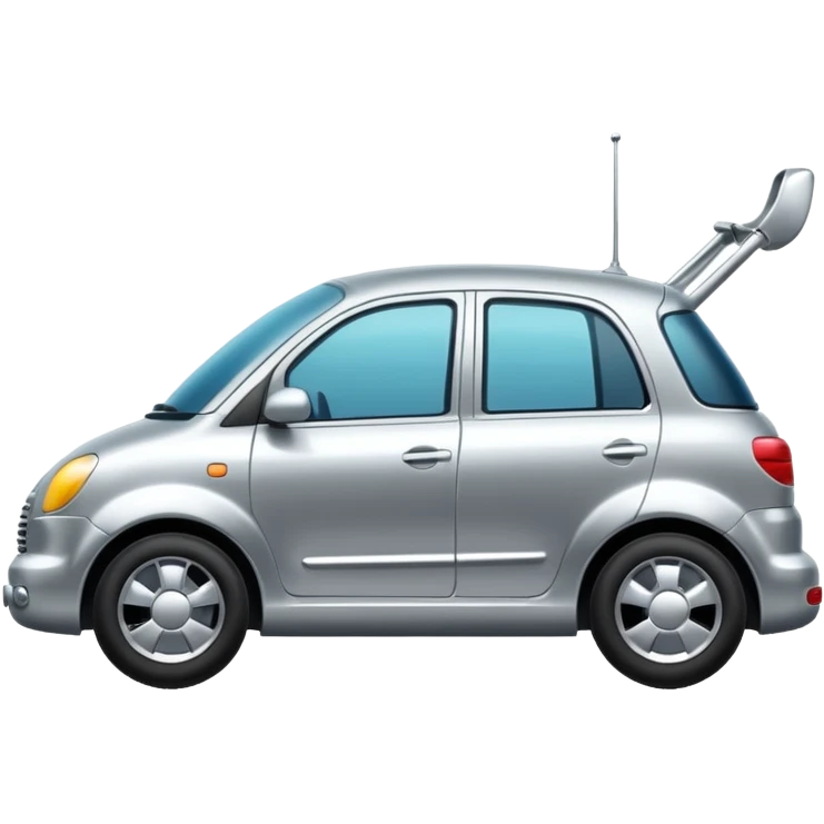 A car with leg emoji