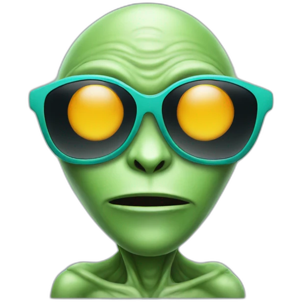 alien with sunglasses emoji