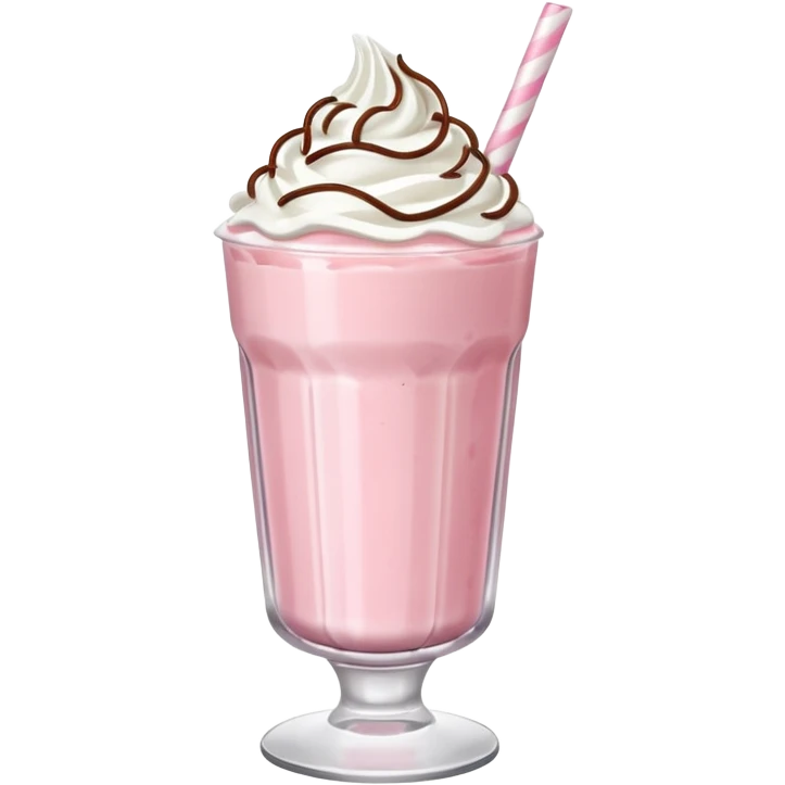 Strawberry milkshake emoji