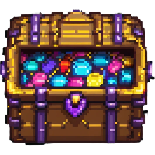 neon treasure chest emoji