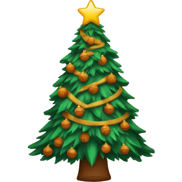 Christmas tree from basketball emoji