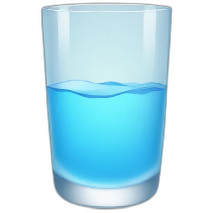 glass of water, flat emoji