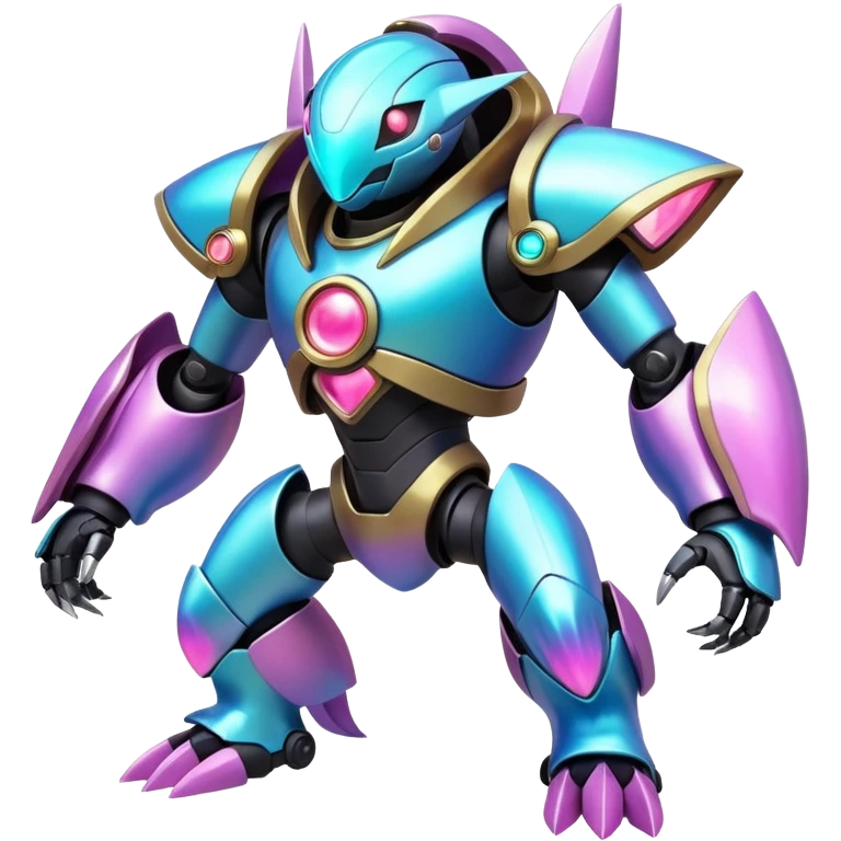 Mechanical Nebulae Beautiful Gorgeous Pretty Pastel Hot Exotic Lush Warm Cute Adorable Colorful Shiny Iridescent Futuristic Modern Cybernetic Shazam-Protogen-Vernid-Fakémon-Pokémon-creature-fusion (full body) emoji