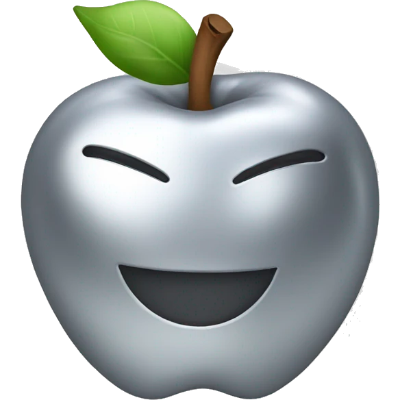silver apple metallic emoji