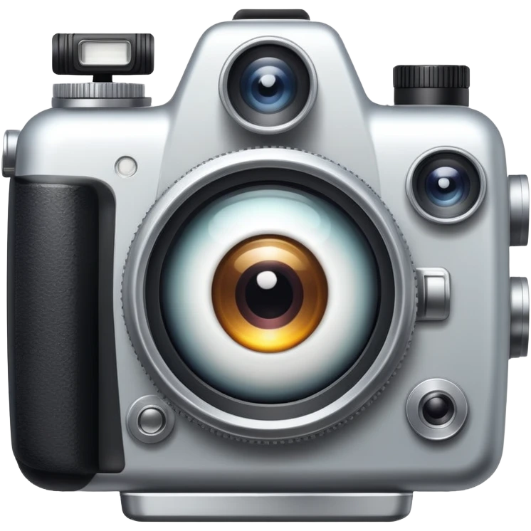 camera with an eye in the lens emoji