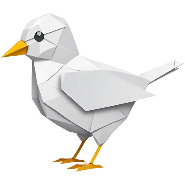 Bird origami minimalist  emoji