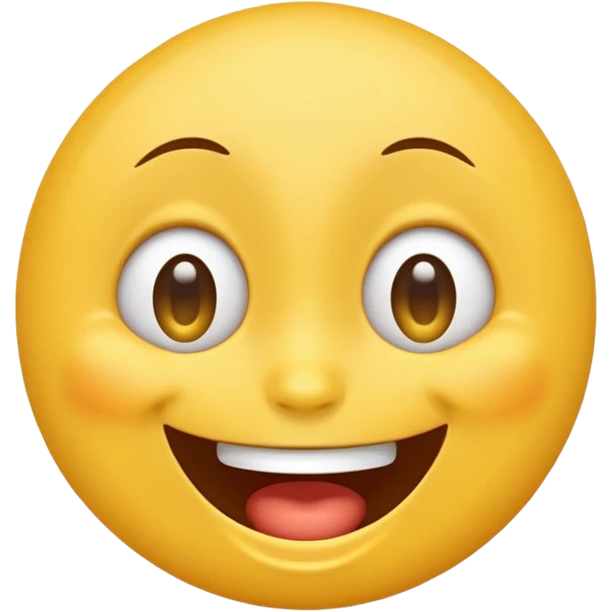 Emoji, laughing face with lots of tears of joy exactly from eyes, wide smile, big eyes emoji