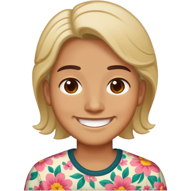 Raver in flowery shirt emoji