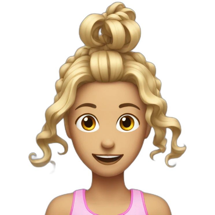 A girl tossin hair emoji
