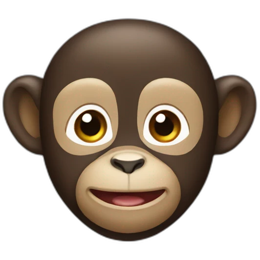 Black asian monkey emoji
