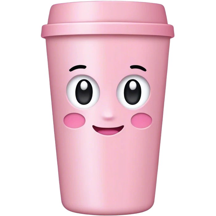 Light pink tumbler without face emoji