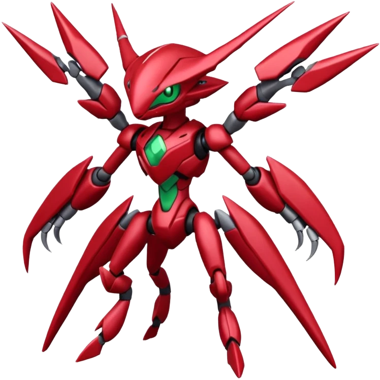 Inteleon-Scizor-Genesect-Bisharp-Pokémon-Fusion, full body emoji
