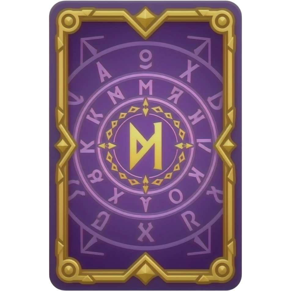 Purple magic Tarot card backs design emoji