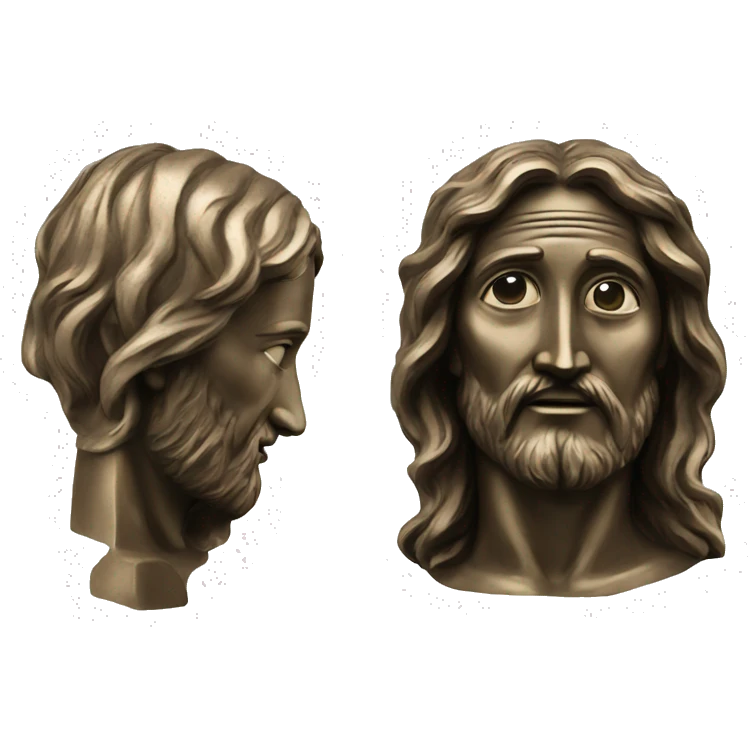 christ statue bronze emoji