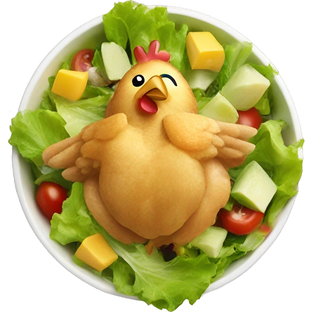 Chicken pieces in salad emoji