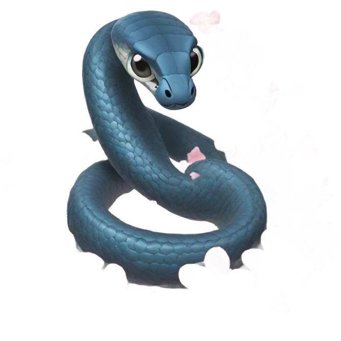 Cobra with flowers emoji