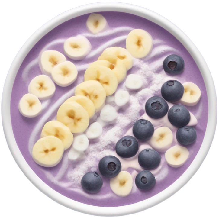 pastel purple and white smoothie bowl emoji