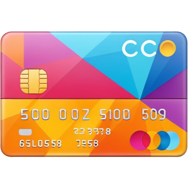 aesthetic credit card with pattern emoji