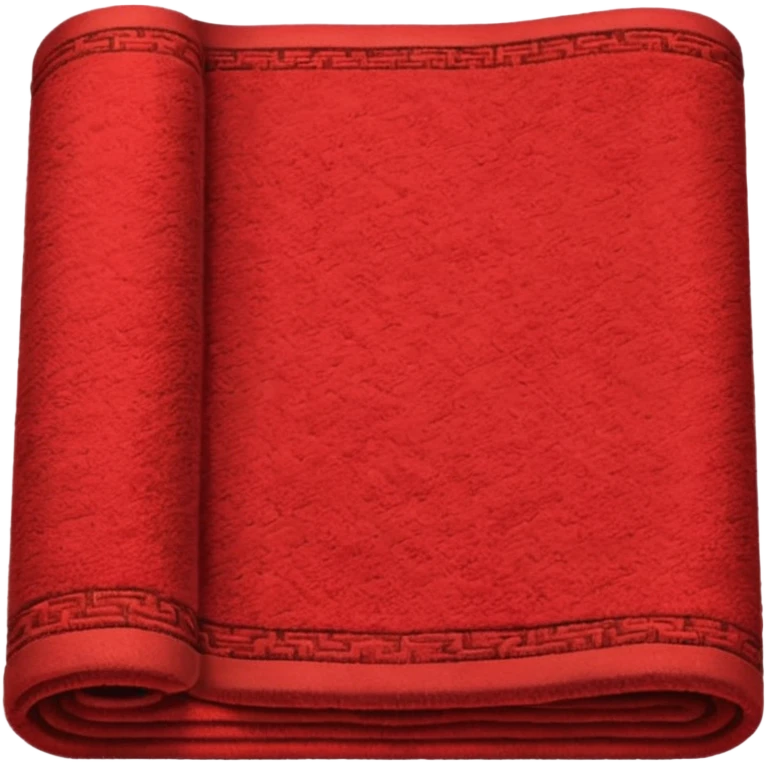 A full red rug, rolled up, once emoji