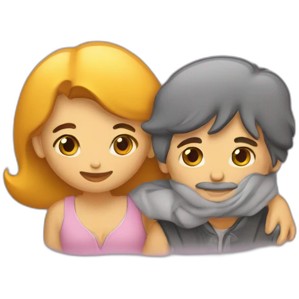 Deux amoureux qui s’embrasse emoji