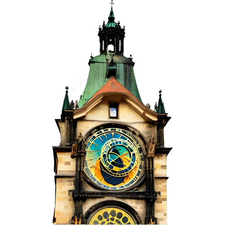 astronomical clock tower prague emoji