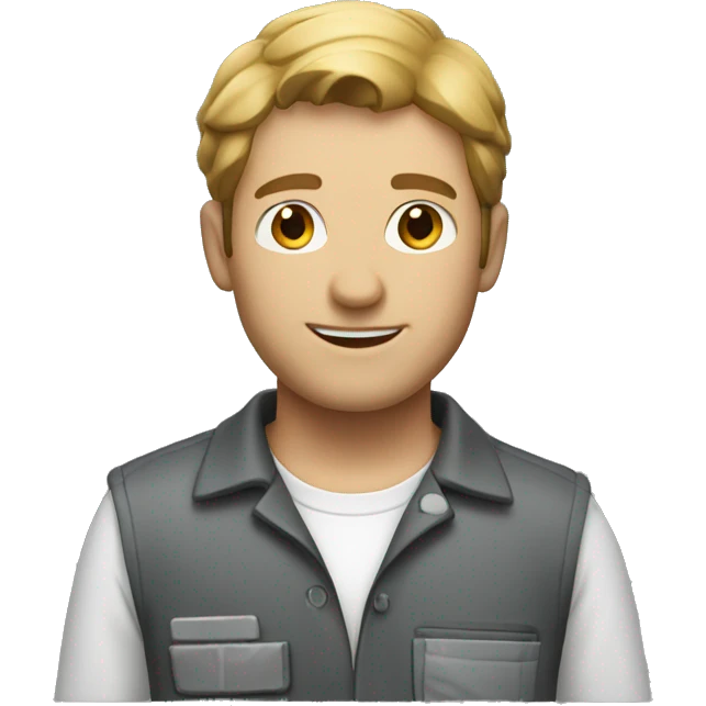 car mechanic man with dark blond hair emoji