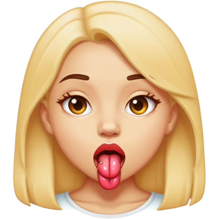 Girl licking  emoji