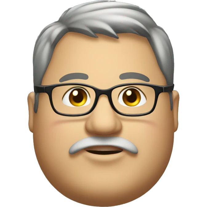 Fat guy with glasses emoji