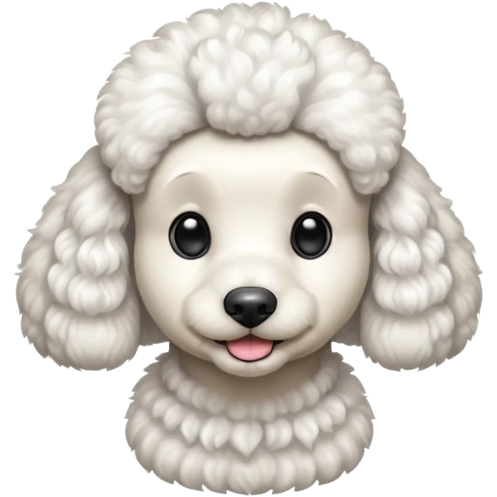 caniche blanco peluqueria canina emoji